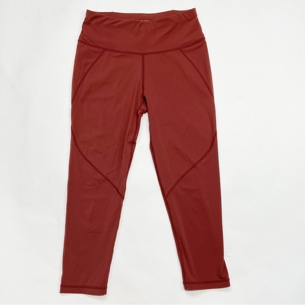 Sweaty Betty The Power Rust Crop Length Mid Rise Workout Leggings